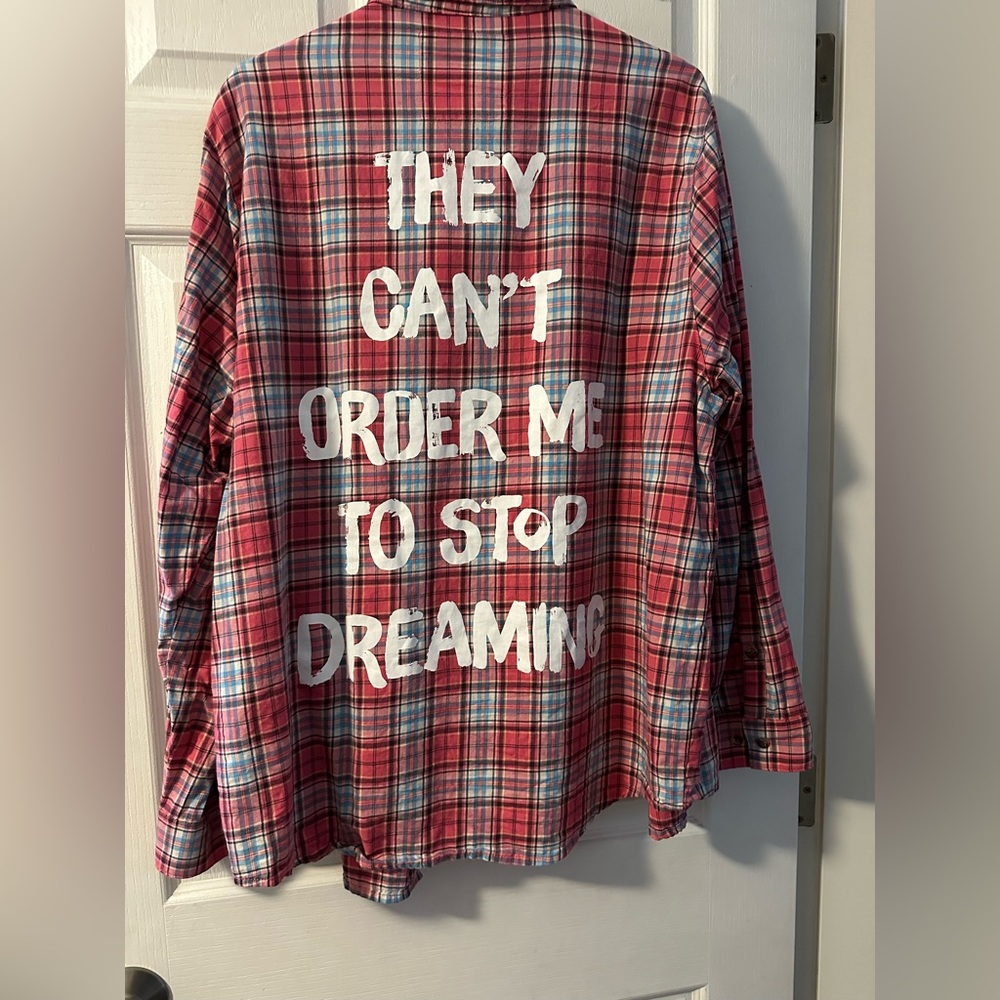 NWT Cakeworthy Disney Shirt Cinderella Plaid Flannel Dreaming Sz. XL
